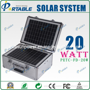 Portable 20W Solar Home Lighting Power System (PETC-FD-20W)